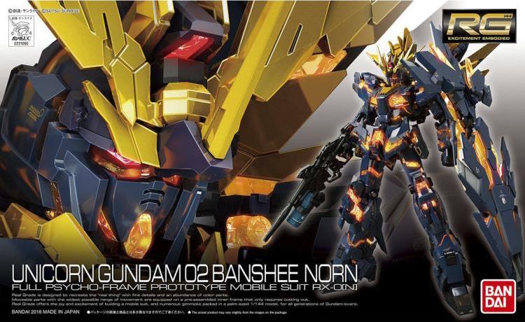 Mobile Suit Gundam Unicorn RG Unicorn Gundam 02 Banshee Norn 1/144 Scale Model Kit #27