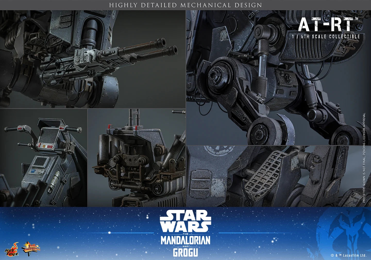Pre-Order: Star Wars: The Mandalorian & Grogu MMS874 AT-RT 1/6th Scale Vehicle Accessory