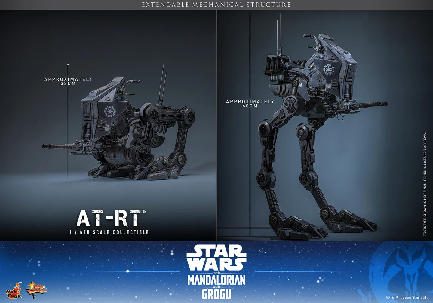 Pre-Order: Star Wars: The Mandalorian & Grogu MMS874 AT-RT 1/6th Scale Vehicle Accessory