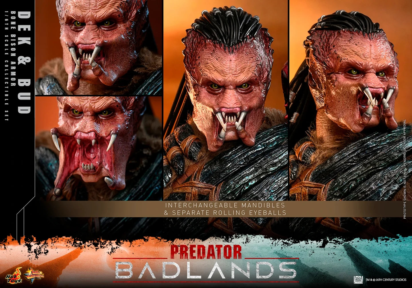 Pre-Order - Predator: Badlands MMS873 Dek (Bone Bison Armor) and Bud 1/6th Scale Collectible Figure