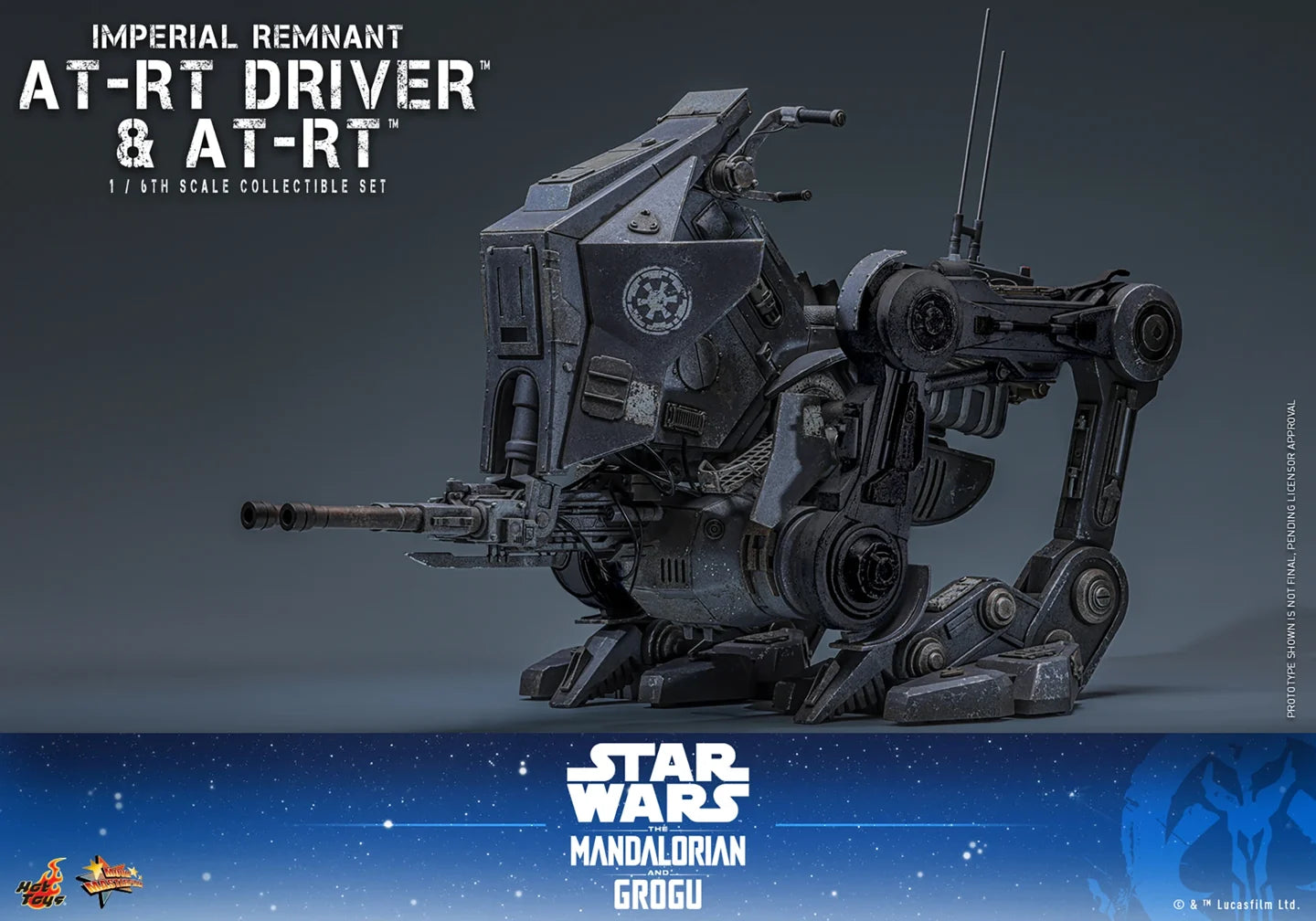 Pre-Order: Star Wars: The Mandalorian & Grogu MMS875 Imperial Remnant AT-RT Driver and AT-RT 1/6th Scale Collectible Figure and Vehicle Accessory