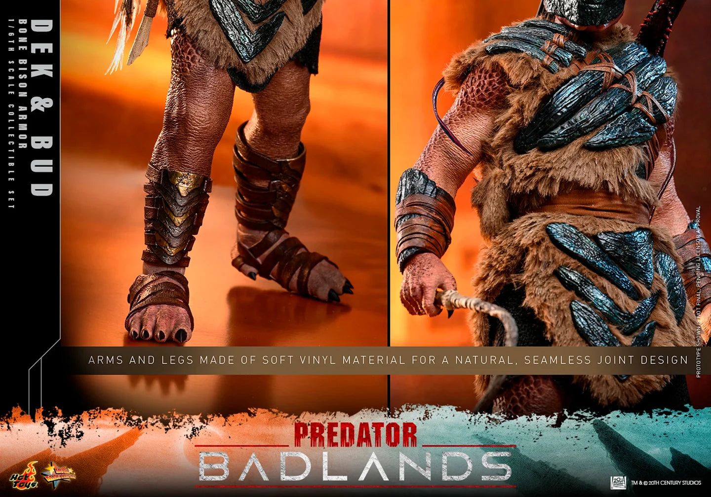 Pre-Order - Predator: Badlands MMS873 Dek (Bone Bison Armor) and Bud 1/6th Scale Collectible Figure