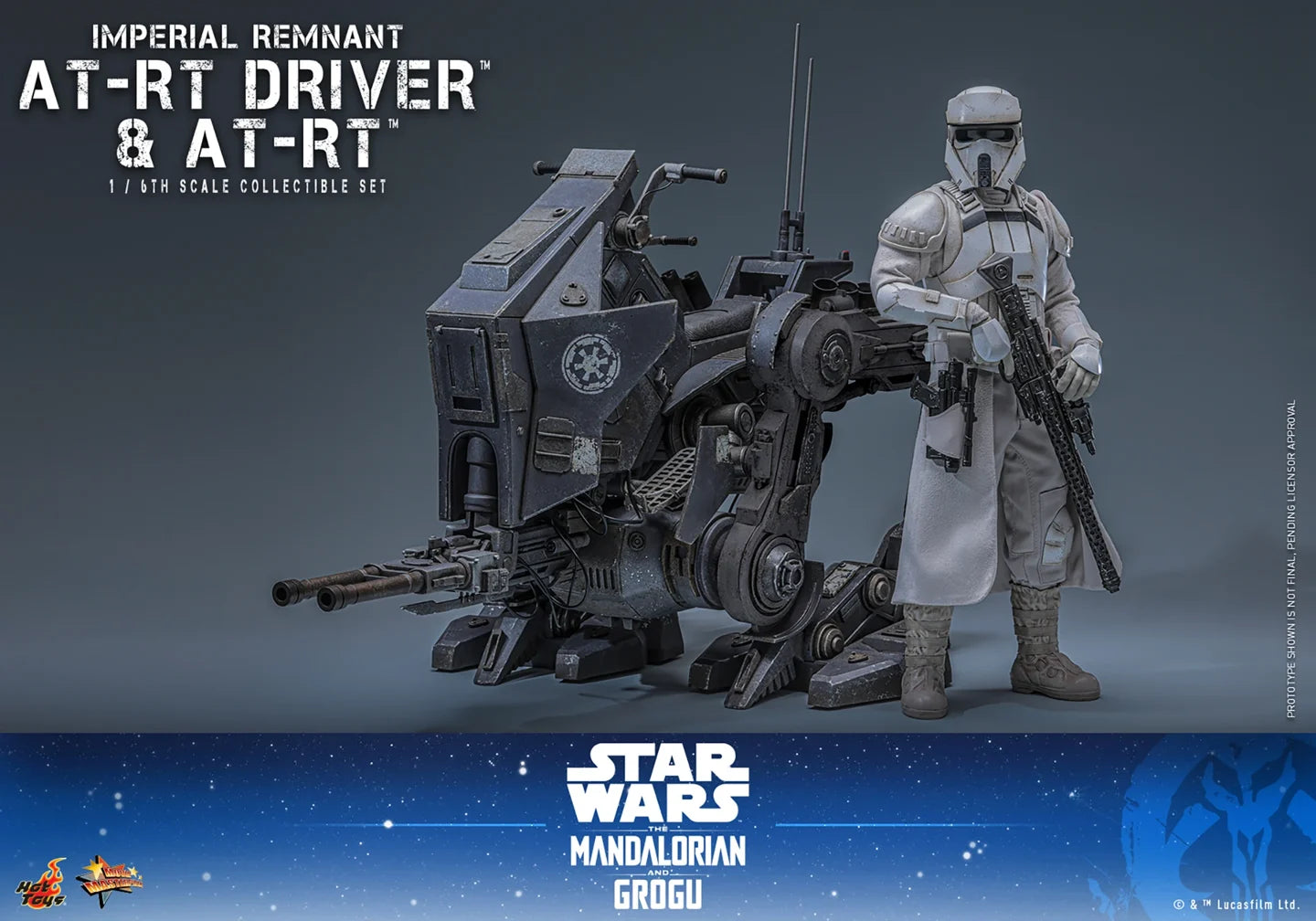 Pre-Order: Star Wars: The Mandalorian & Grogu MMS875 Imperial Remnant AT-RT Driver and AT-RT 1/6th Scale Collectible Figure and Vehicle Accessory