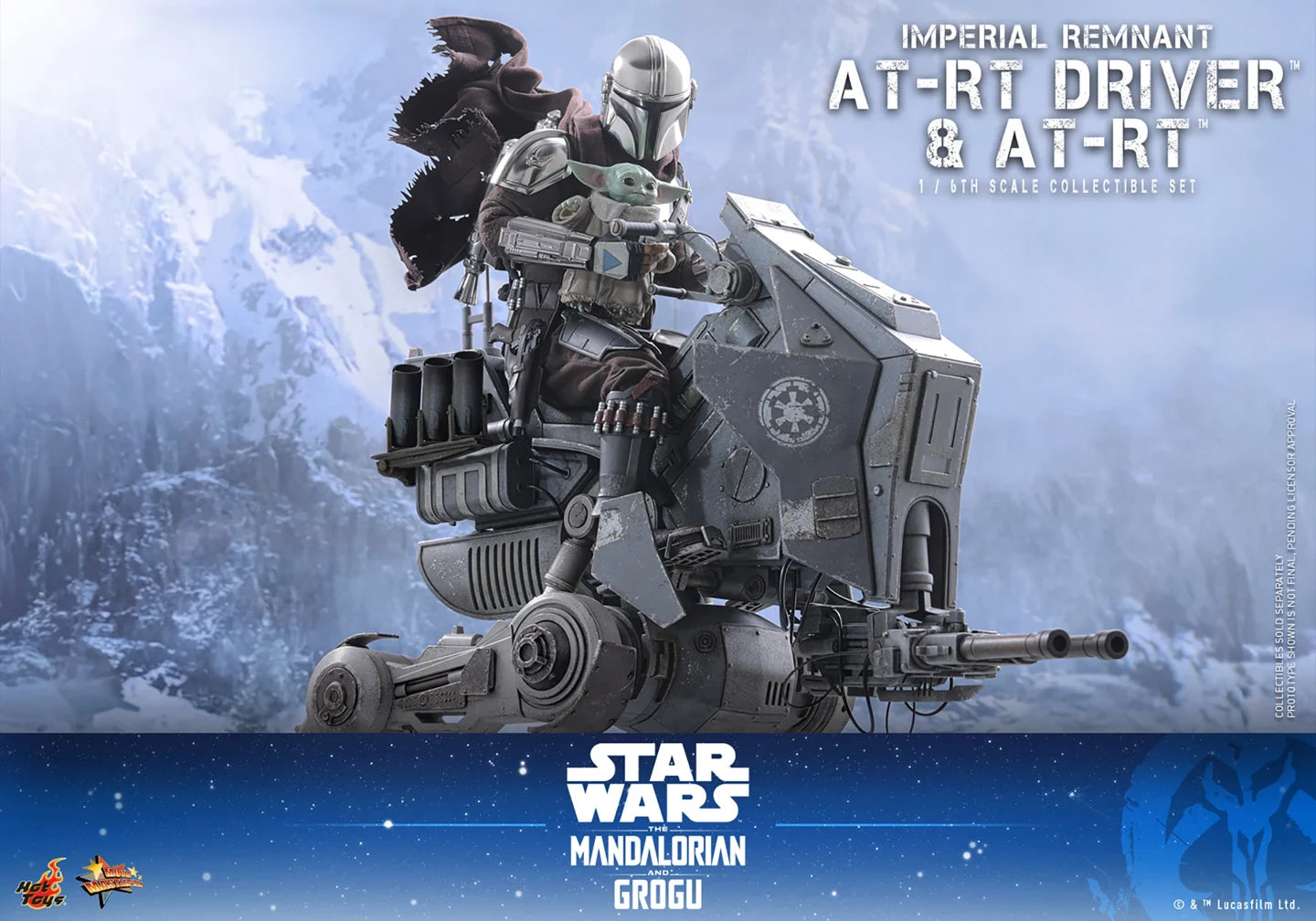 Pre-Order: Star Wars: The Mandalorian & Grogu MMS875 Imperial Remnant AT-RT Driver and AT-RT 1/6th Scale Collectible Figure and Vehicle Accessory