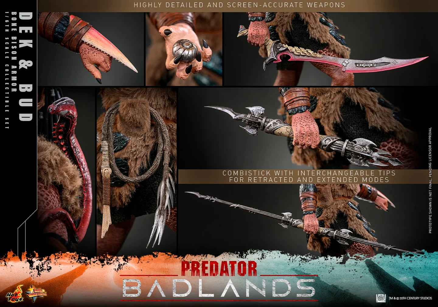 Pre-Order - Predator: Badlands MMS873 Dek (Bone Bison Armor) and Bud 1/6th Scale Collectible Figure