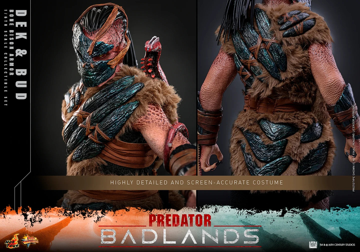 Pre-Order - Predator: Badlands MMS873 Dek (Bone Bison Armor) and Bud 1/6th Scale Collectible Figure