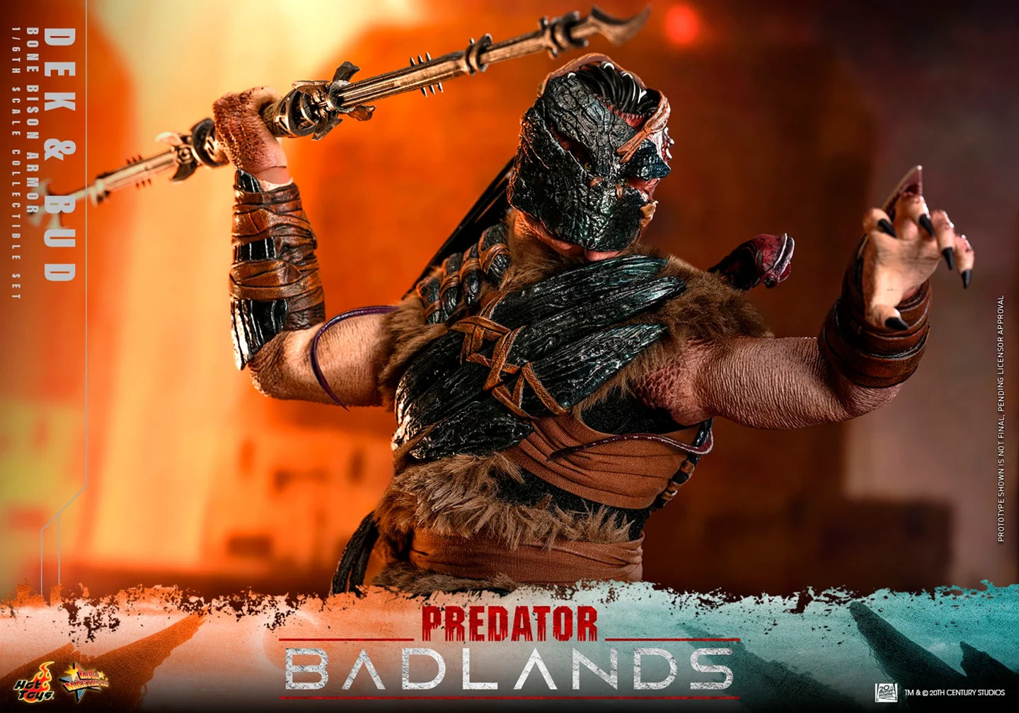 Pre-Order - Predator: Badlands MMS873 Dek (Bone Bison Armor) and Bud 1/6th Scale Collectible Figure