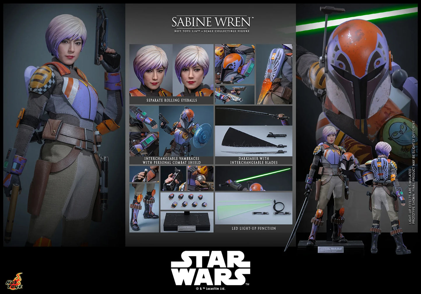 Pre-Order: Star Wars Rebels TMS171 Sabine Wren 1/6th Scale Collectible Figure