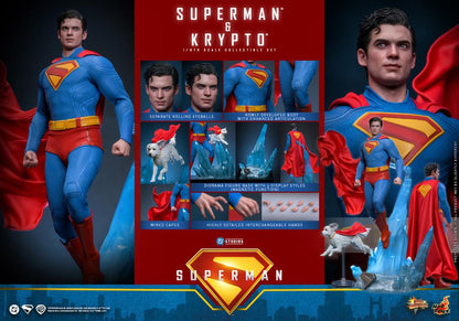 PRE-ORDER - Superman (2025) MMS812 Superman & Krypto 1/6th Scale Collectible Figure Set