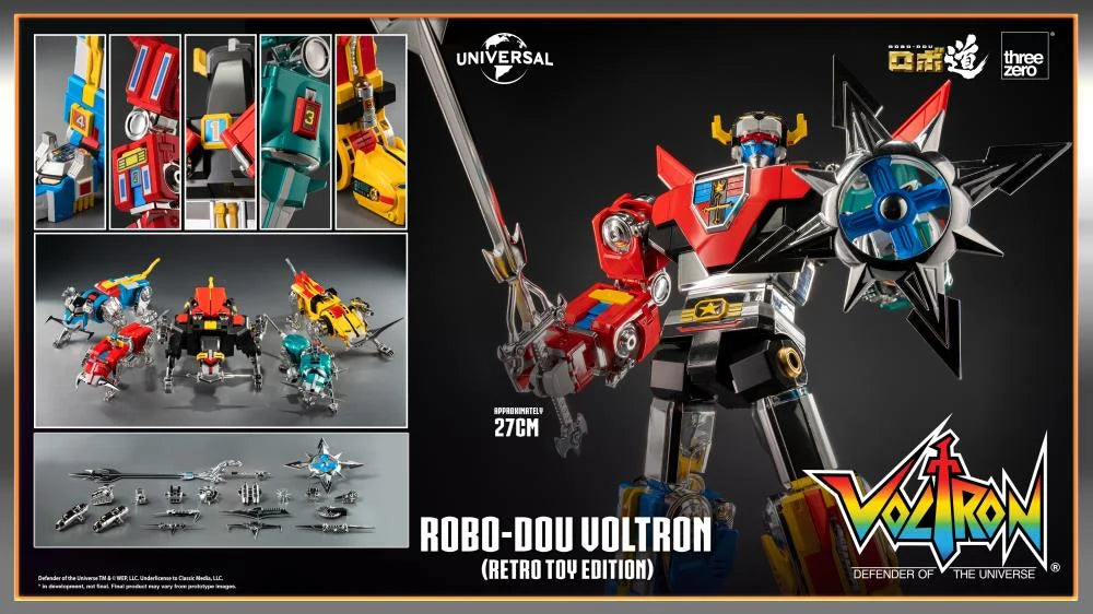 PRE-ORDER - Voltron: Defender of the Universe ROBO-DOU Voltron (Retro Toy Edition) Action Figure