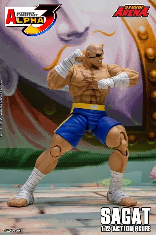 Street Fighter Zero 3 Storm Arena Sagat 1/12 Scale Action Figure (Asia Packaging)
