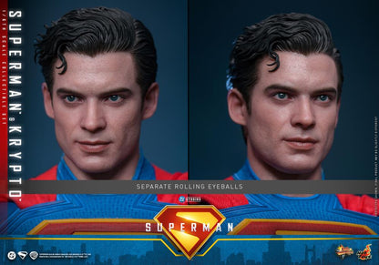 PRE-ORDER - Superman (2025) MMS812 Superman & Krypto 1/6th Scale Collectible Figure Set