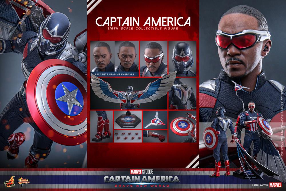 Captain America: Brave New World MMS779 Captain America 1/6th Scale Collectible Figure