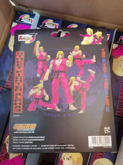 Street Fighter Alpha 3 Storm Arena Ken (V-ISM Pink Variant) - Toyco Exclusive - 1/12 Scale Action Figure