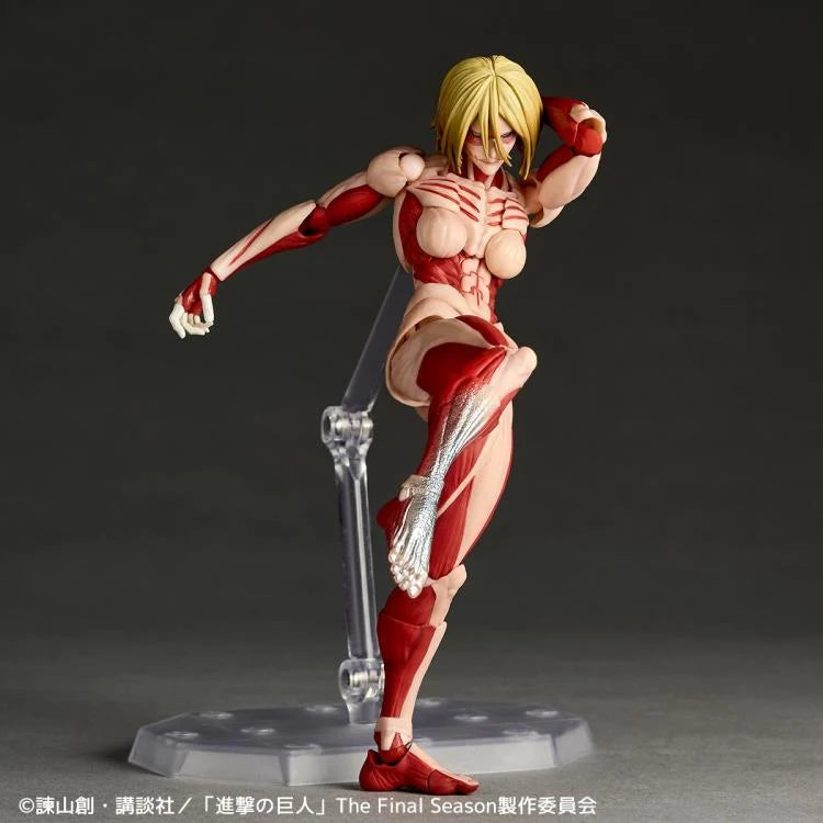Attack on Titan Amazing Yamaguchi Revoltech NR068 Female Titan (Annie Leonhart) Action Figure Reissue