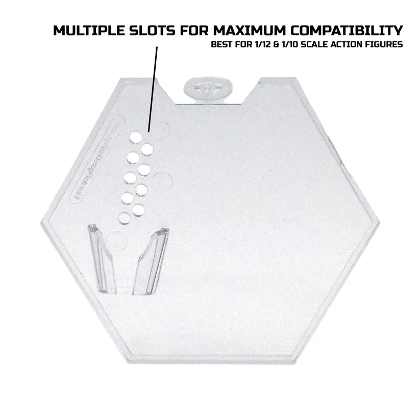Elevate Figure Displays  Luna Series: Peg-Free Footstands - Clear - Designed for Figures 4in-7in
