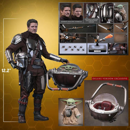 PRE-ORDER: Star Wars: The Mandalorian and Grogu MMS872 (Deluxe Ver.) 1/6th Scale Collectible Figure Set