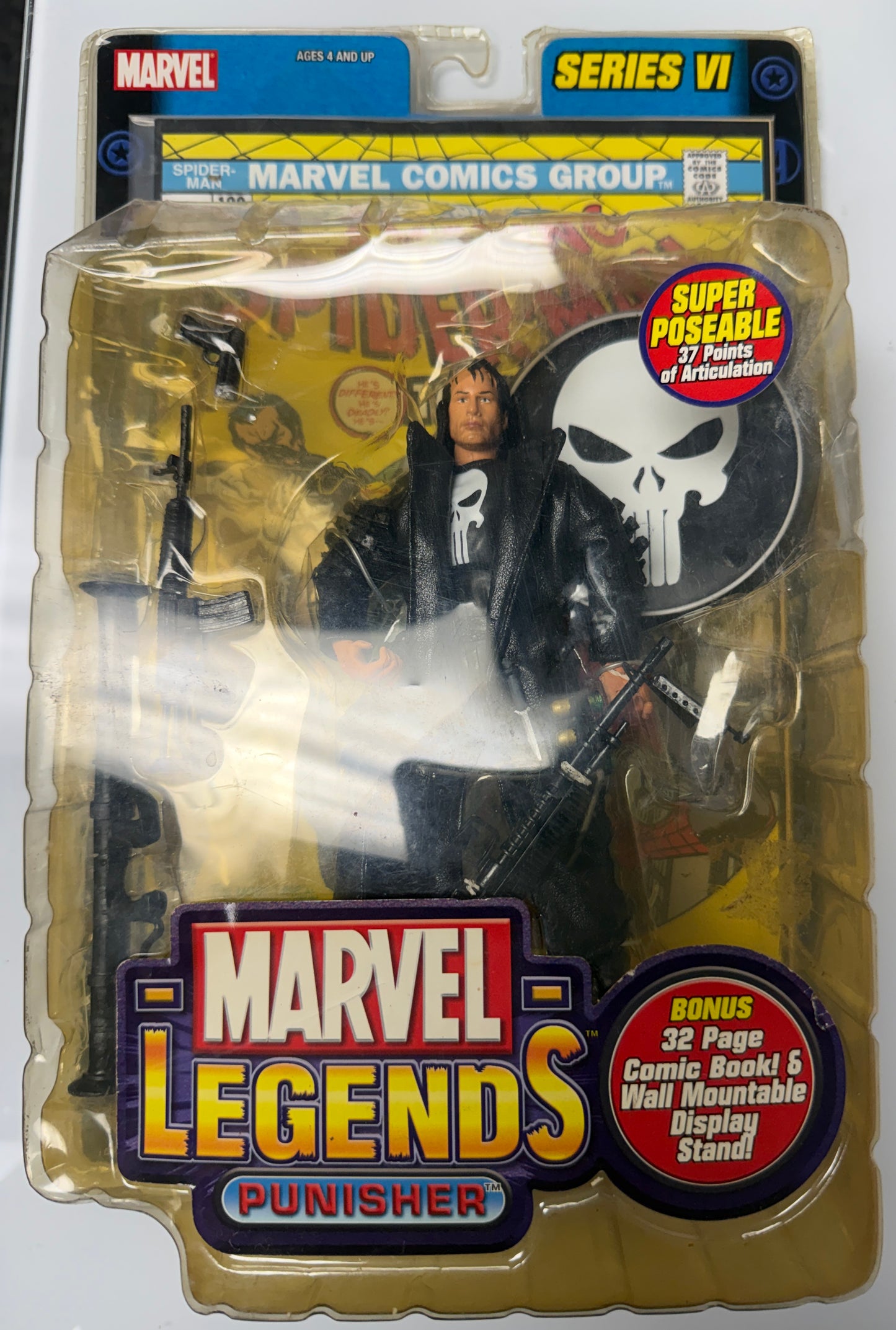 Marvel Legends Series 6 Punisher Action Figure Xorn (Yellowing plastic from shelf wear)