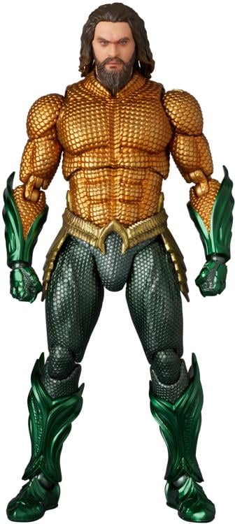 Aquaman and the Lost Kingdom MAFEX No.267 Aquaman (Green and Gold Suit Ver.) - Dented Corner Box