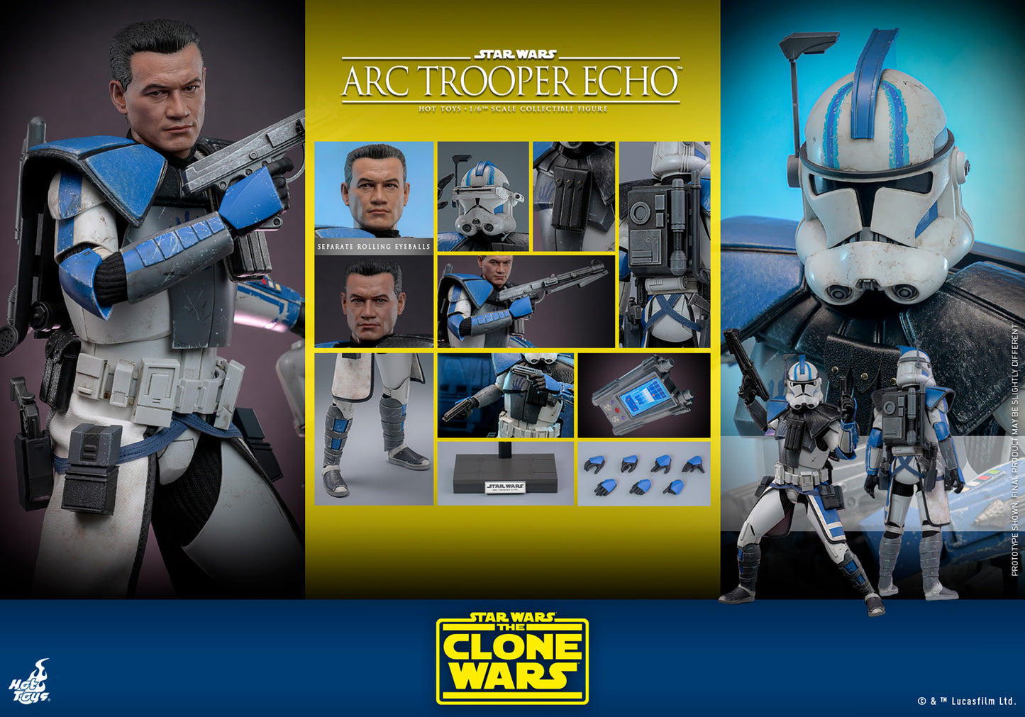 Star Wars: The Clone Wars TMS133 Arc Trooper Echo 1/6th Scale Collectible Figure