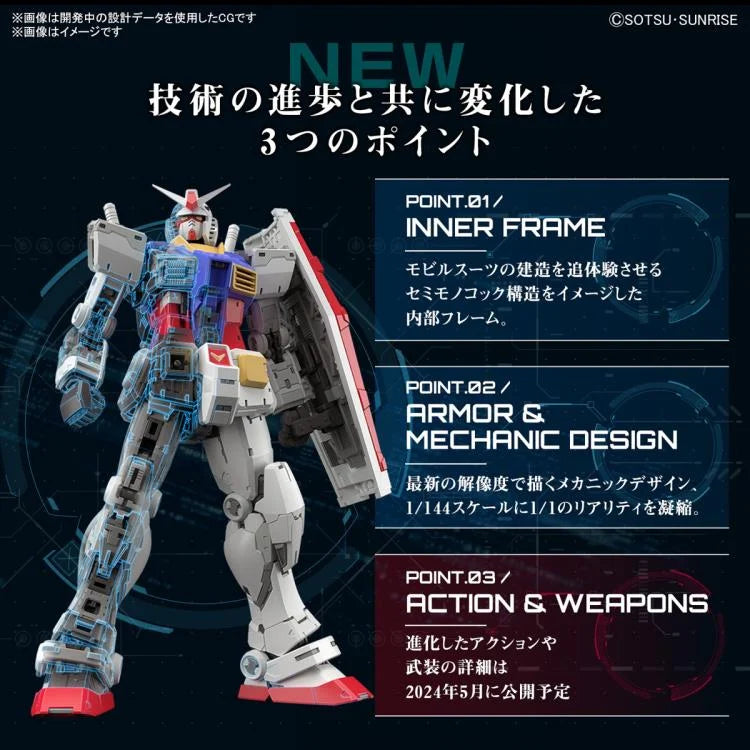 Mobile Suit Gundam RG RX-78-2 #40 Gundam 1/144 Scale Model Kit Ver.2.0