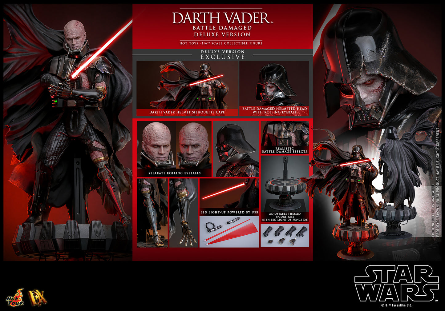 Star Wars DX45 Darth Vader (Battle Damaged) Deluxe 1/6th Scale Collectible Figure