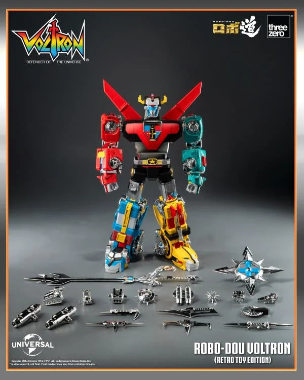 PRE-ORDER - Voltron: Defender of the Universe ROBO-DOU Voltron (Retro Toy Edition) Action Figure