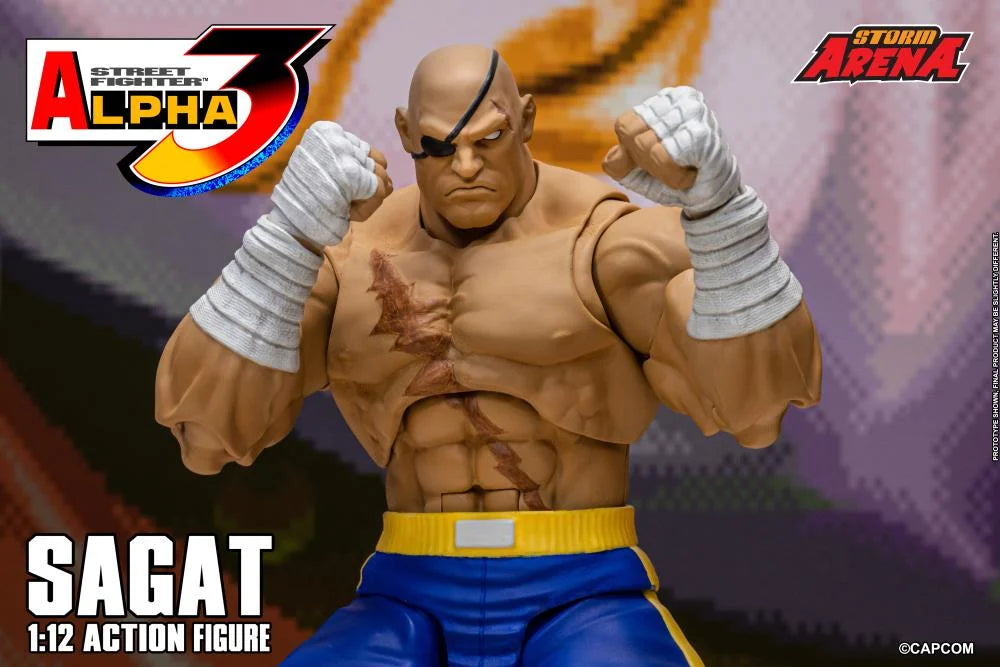 Street Fighter Zero 3 Storm Arena Sagat 1/12 Scale Action Figure (Asia Packaging)