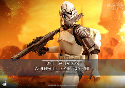 Star Wars: The Clone Wars TMS143 104th Battalion Wolfpack Clone Trooper Deluxe 1/6th Scale Collectible Figure