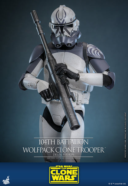 Star Wars: The Clone Wars TMS143 104th Battalion Wolfpack Clone Trooper Deluxe 1/6th Scale Collectible Figure