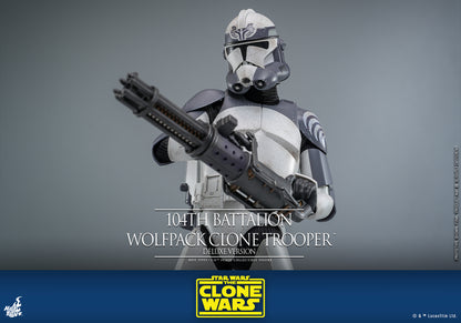Star Wars: The Clone Wars TMS143 104th Battalion Wolfpack Clone Trooper Deluxe 1/6th Scale Collectible Figure