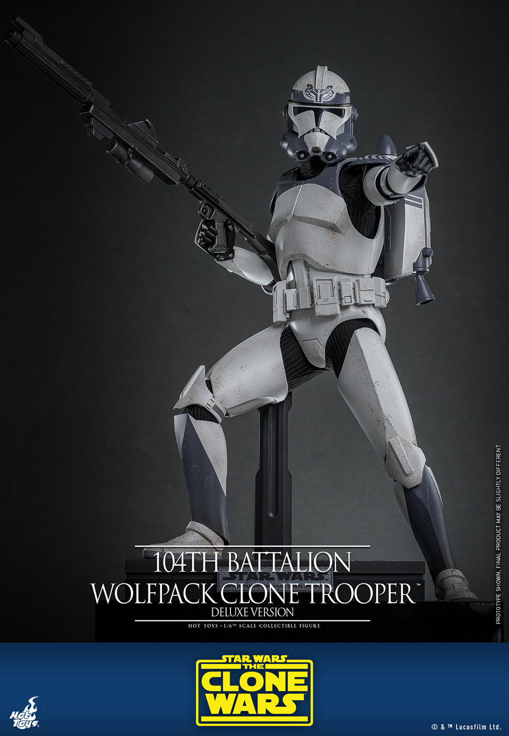 Star Wars: The Clone Wars TMS143 104th Battalion Wolfpack Clone Trooper Deluxe 1/6th Scale Collectible Figure