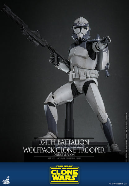 Star Wars: The Clone Wars TMS143 104th Battalion Wolfpack Clone Trooper Deluxe 1/6th Scale Collectible Figure