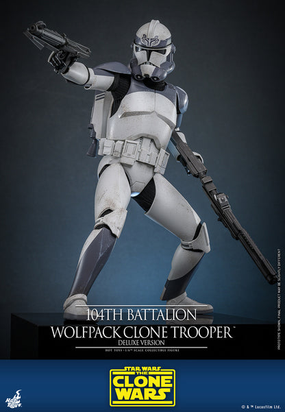 Star Wars: The Clone Wars TMS143 104th Battalion Wolfpack Clone Trooper Deluxe 1/6th Scale Collectible Figure
