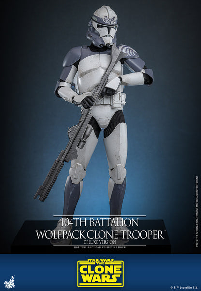 Star Wars: The Clone Wars TMS143 104th Battalion Wolfpack Clone Trooper Deluxe 1/6th Scale Collectible Figure