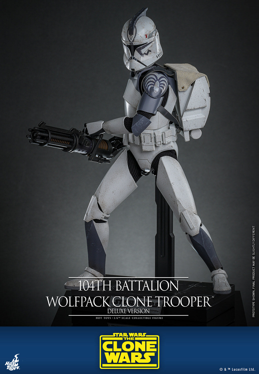 Star Wars: The Clone Wars TMS143 104th Battalion Wolfpack Clone Trooper Deluxe 1/6th Scale Collectible Figure