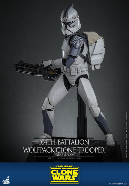 Star Wars: The Clone Wars TMS143 104th Battalion Wolfpack Clone Trooper Deluxe 1/6th Scale Collectible Figure