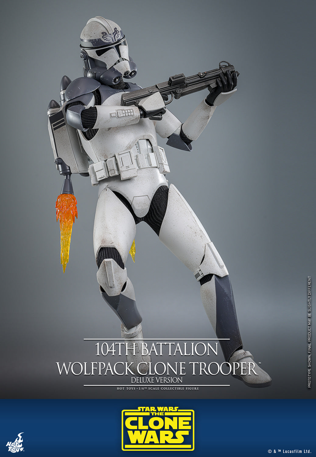 Star Wars: The Clone Wars TMS143 104th Battalion Wolfpack Clone Trooper Deluxe 1/6th Scale Collectible Figure