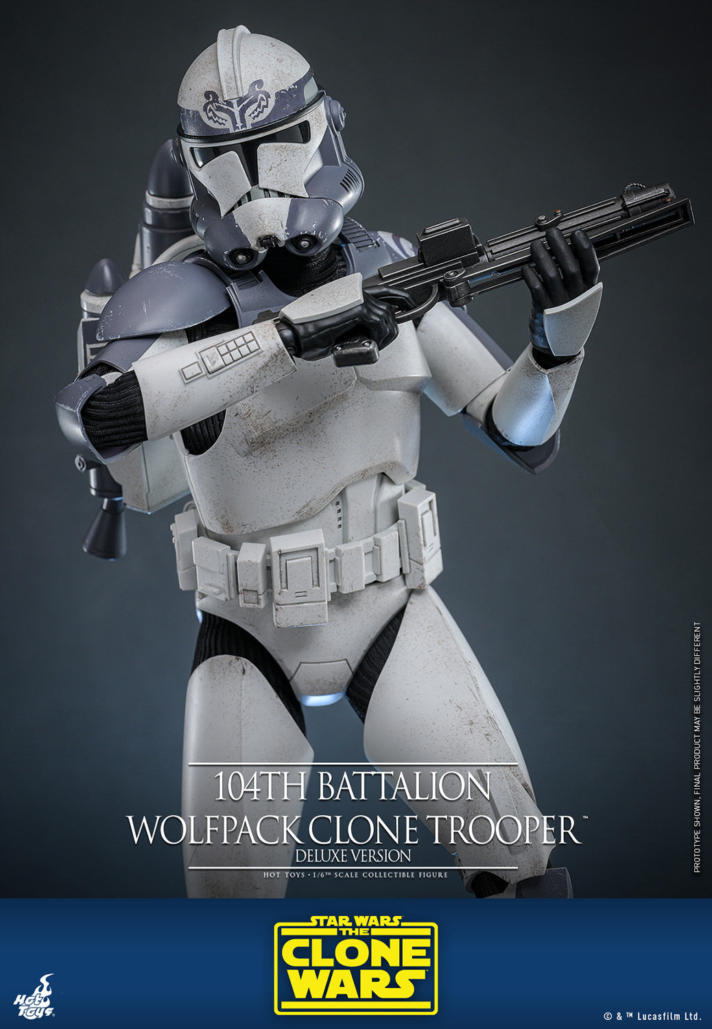Star Wars: The Clone Wars TMS143 104th Battalion Wolfpack Clone Trooper Deluxe 1/6th Scale Collectible Figure