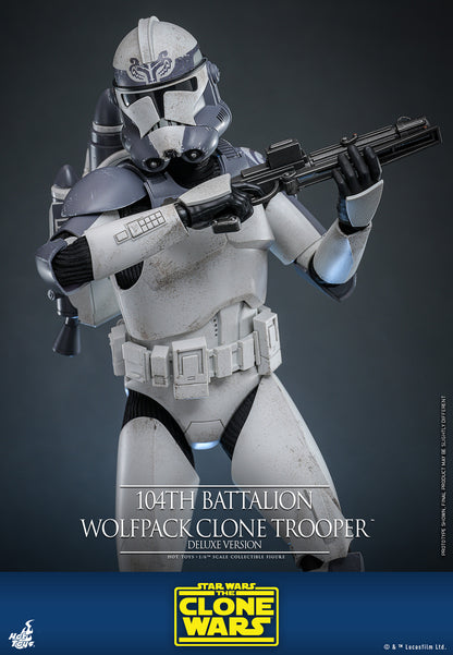 Star Wars: The Clone Wars TMS143 104th Battalion Wolfpack Clone Trooper Deluxe 1/6th Scale Collectible Figure
