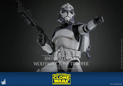 Star Wars: The Clone Wars TMS143 104th Battalion Wolfpack Clone Trooper Deluxe 1/6th Scale Collectible Figure