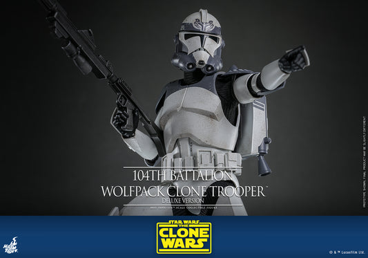 Star Wars: The Clone Wars TMS143 104th Battalion Wolfpack Clone Trooper Deluxe 1/6th Scale Collectible Figure