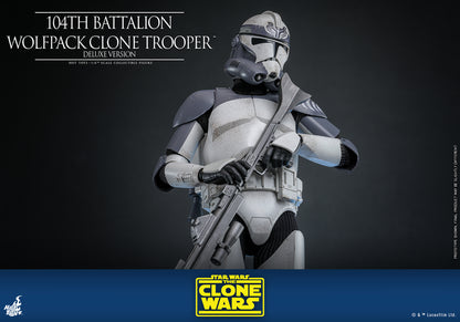 Star Wars: The Clone Wars TMS143 104th Battalion Wolfpack Clone Trooper Deluxe 1/6th Scale Collectible Figure