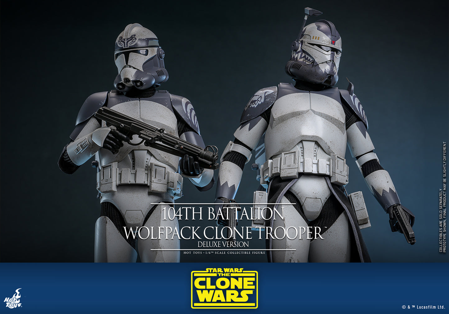 Star Wars: The Clone Wars TMS143 104th Battalion Wolfpack Clone Trooper Deluxe 1/6th Scale Collectible Figure