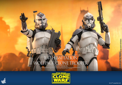Star Wars: The Clone Wars TMS143 104th Battalion Wolfpack Clone Trooper Deluxe 1/6th Scale Collectible Figure