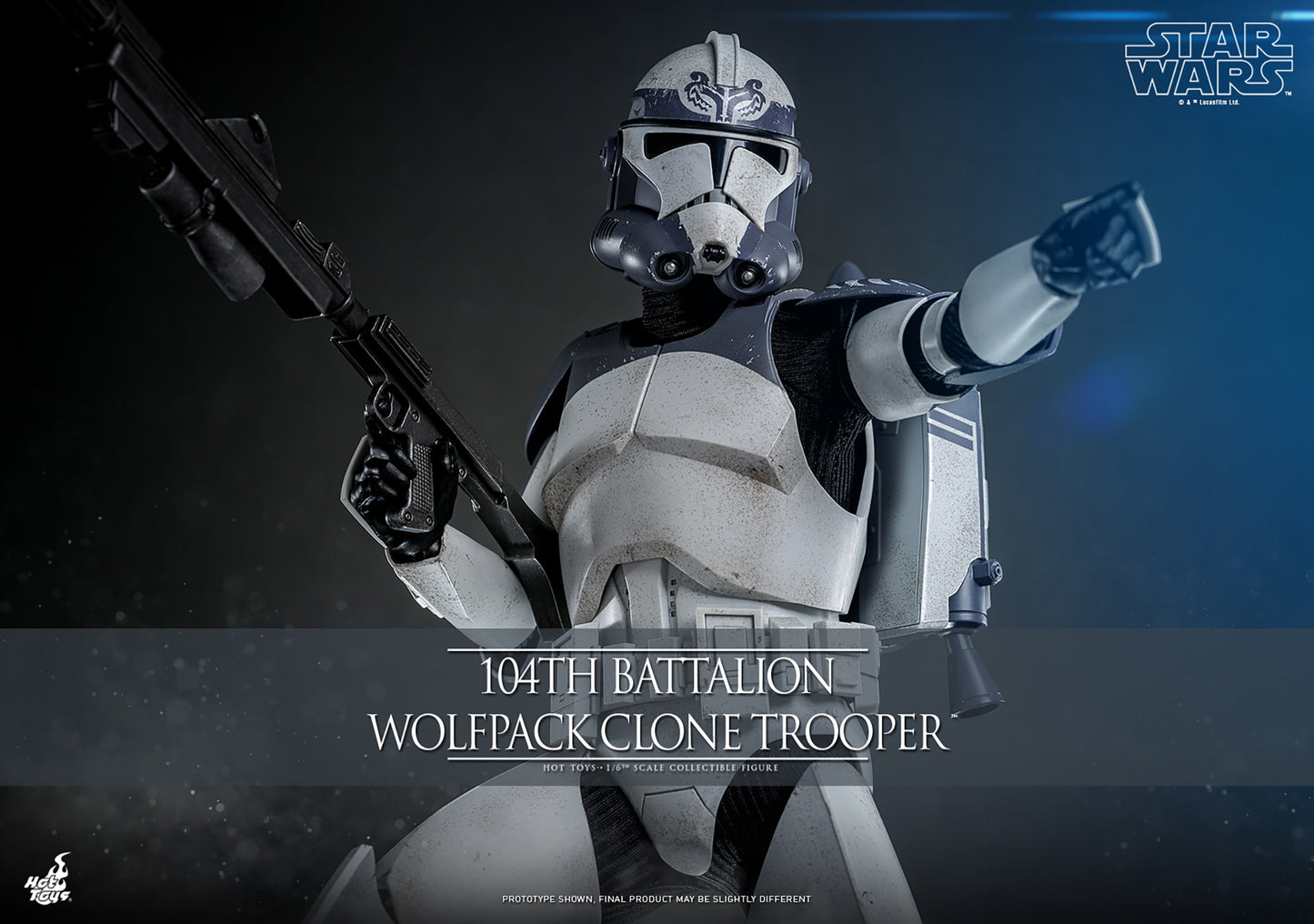 Star Wars: The Clone Wars TMS142 104th Battalion Wolfpack Clone Trooper 1/6th Scale Collectible Figure