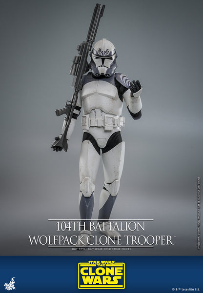 Star Wars: The Clone Wars TMS142 104th Battalion Wolfpack Clone Trooper 1/6th Scale Collectible Figure