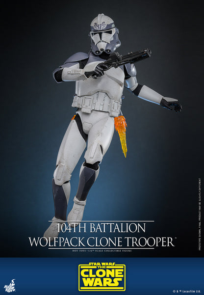 Star Wars: The Clone Wars TMS142 104th Battalion Wolfpack Clone Trooper 1/6th Scale Collectible Figure