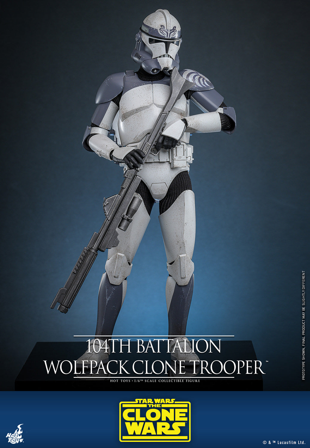 Star Wars: The Clone Wars TMS142 104th Battalion Wolfpack Clone Trooper 1/6th Scale Collectible Figure
