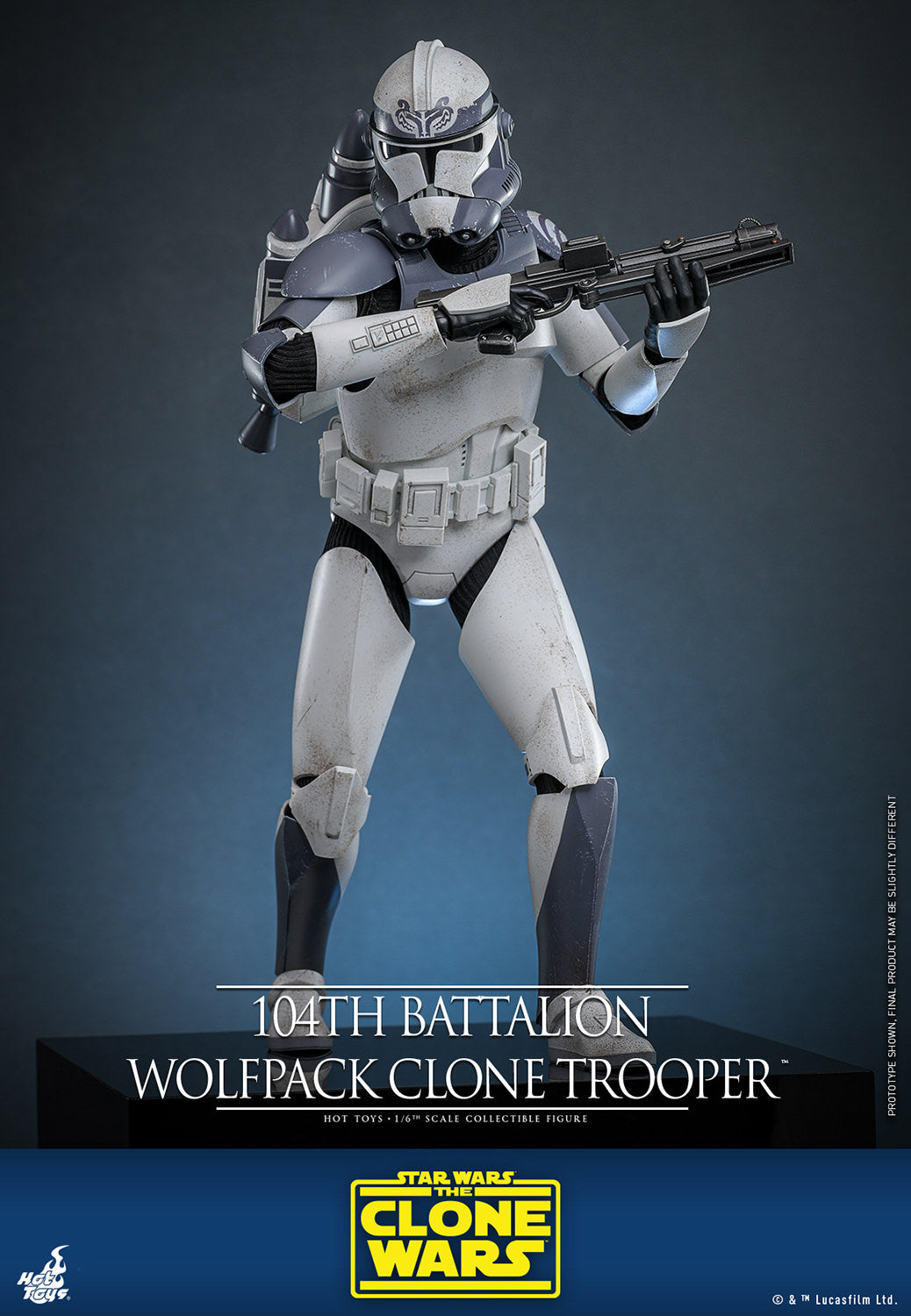 Star Wars: The Clone Wars TMS142 104th Battalion Wolfpack Clone Trooper 1/6th Scale Collectible Figure